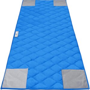 Paw Inspired PopCorner Guinea Pig Cage Liners | Washable Fleece Bedding or Pet Bed Mat for Small Animals | Super Absorbent Pee Pad with Reinforced Corners and Waterproof Bottom (C&C 2x5, Blue)