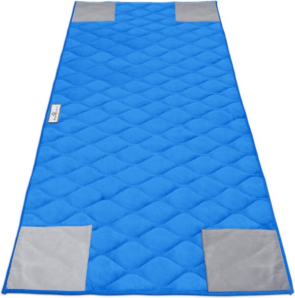 Paw Inspired PopCorner Guinea Pig Cage Liners | Washable Fleece Bedding or Pet Bed Mat for Small Animals | Super Absorbent Pee Pad with Reinforced Corners and Waterproof Bottom (C&C 2x5, Blue)