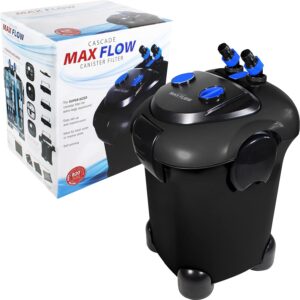 Penn-Plax Cascade Max Flow Aquarium Canister Filter – Great for Extra Large Fish Tanks – More Than Suitable for 250+ Gallon Aquariums – 820 Gallons per Hour (GPH)