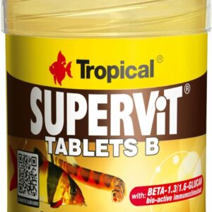 SUPERVIT TABLETS B 50ml / 36g / 200 pcs - sinking multi-ingredient tablets for bottom-feeding fish, snails, crustaceans (immunity & growth)