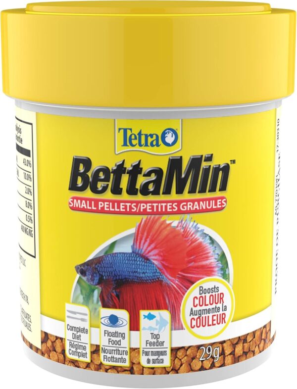 Tetra Betta Small Pellets 1.02 Ounce, Complete Nutrition Plus Color Boost