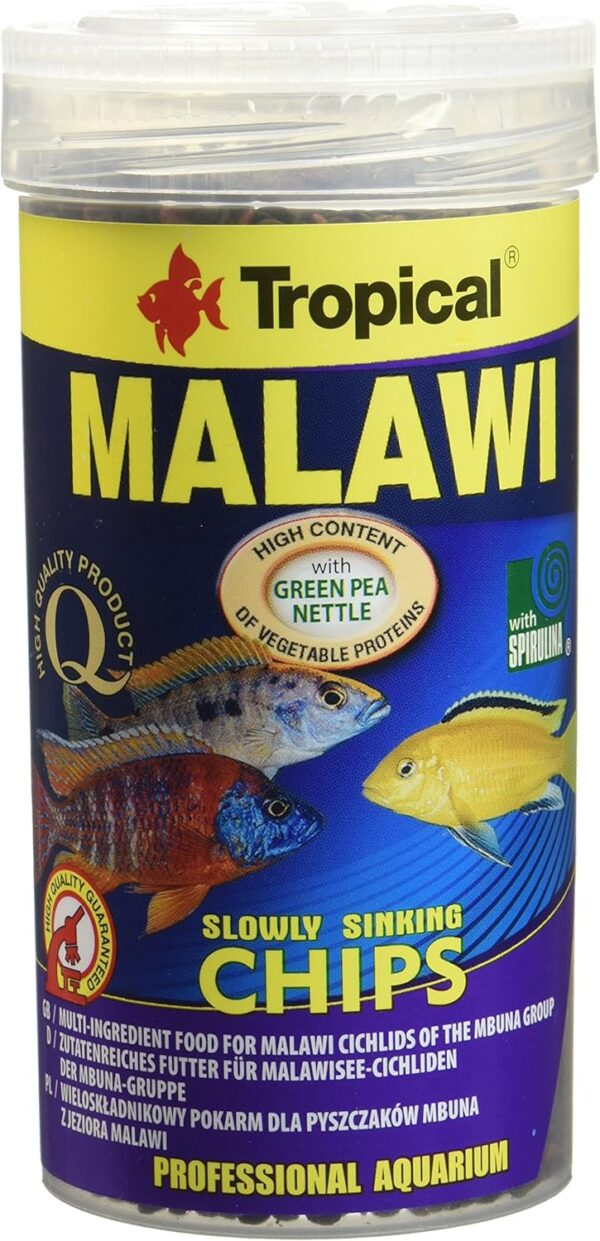 Tropical Malawi Mbuna Chips Special for Malawi slowly sinking - Multi-ingredient food for daily feeding 250ml/130g