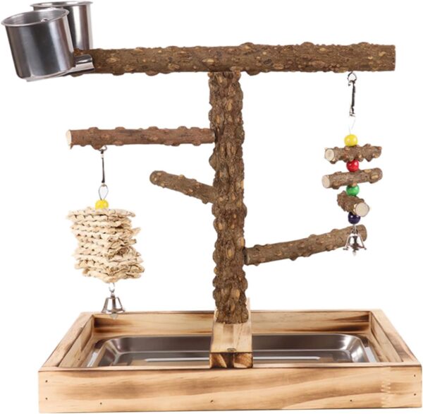 Ywmsfl Lovebirds Parrots Cage Perch Stand Bridge Swing Set Climbing Wooden Bridge Training Toy For Pet Bird